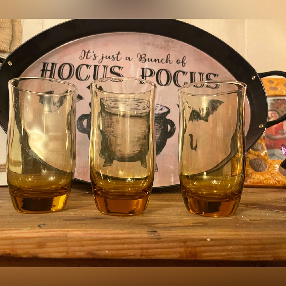 Vintage Small Brown Glasses (3)